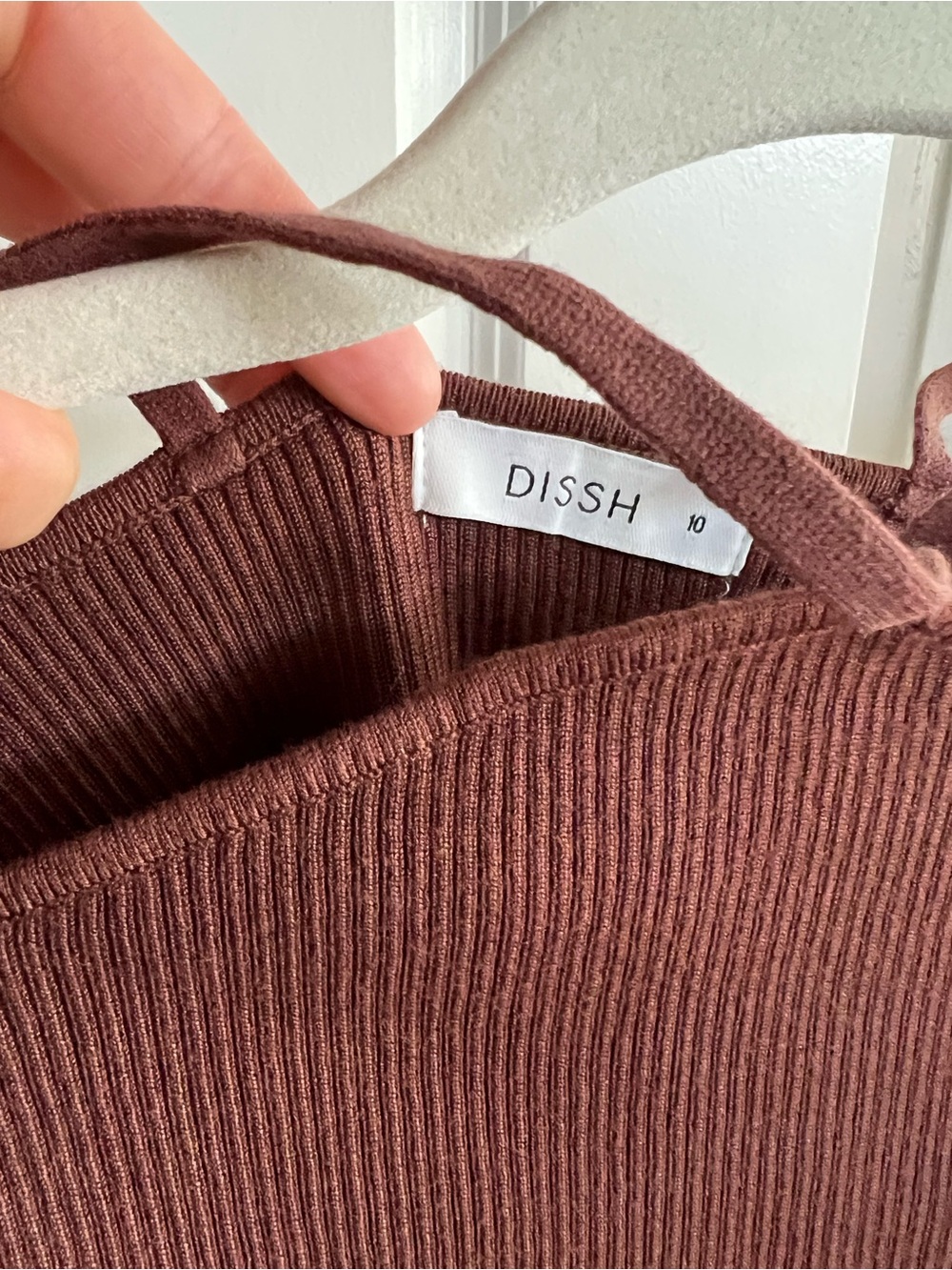 - DISSH Gianna brown Ribbed Top - Picture 6 of 6
